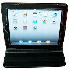 Genuine stand leather case for iPad 2.