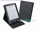 Kobo eReader Touch Edition Nappa Leather Cover Case (Inversion Stand) - Black 1