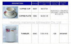 Melamine Cup and Plate