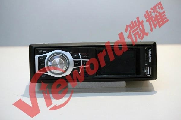 Single DIN Car audio/Mp3 player with USB,SD on dashboard