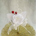 Manufacturer of Wedding Bride fabric Flowers with Pearls