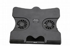 iDock II laptop stand with two cooling fans and 8 degree adjustable height