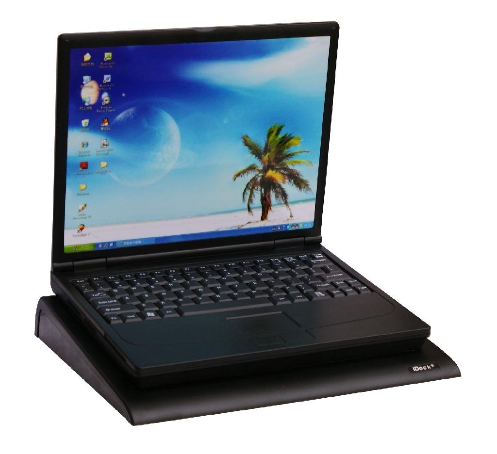 iDock C4 notebook cooling pad with metal mesh panel and one big fan 3