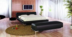 soft leather bed