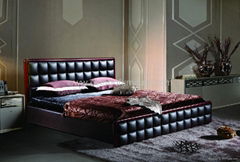 Genuine leather bed 