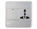 multifuntion plug socket with switch,embossed with Chinese"Propitious Blessing"L 1