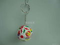 football key chain with national flag