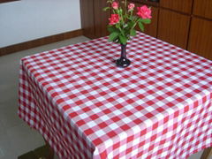 Polyester Checked Tablecloth