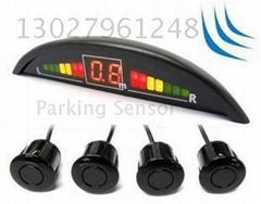 New Wireless Crescent LED Display Parking Sensor with 4 Sensors