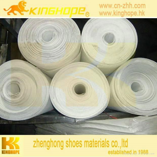 Chemical sheet toe puff back counter nonwoven sheet