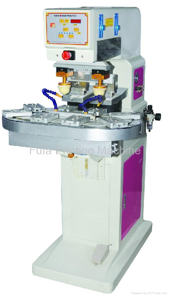 two color pad printer with conveyor