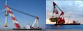 Revolving floating crane barge for sale rent 2