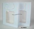 White Card Paper Bag with PVC window 1