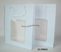 White Card Paper Bag with PVC window