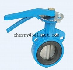 Manual-operated Wafer Butterfly Valve longer operating life