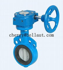 Manual-operated Flanged Concentric Butterfly Valve longer operating life 
