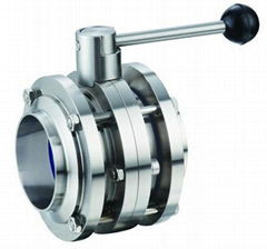 three pieces butterfly valve