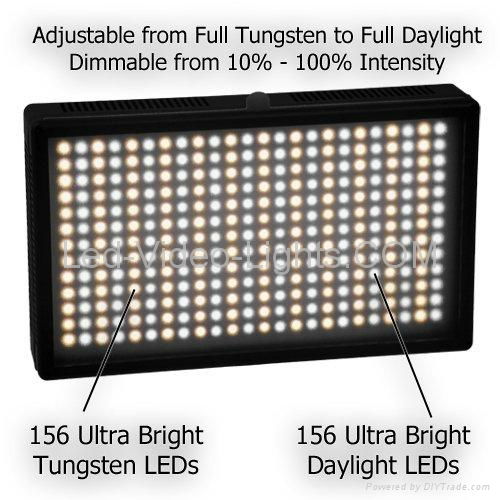 312AS Bi-Color Changing Dimmable On-Camera LED Video Light