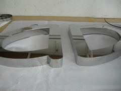 Stainless steel letter sign