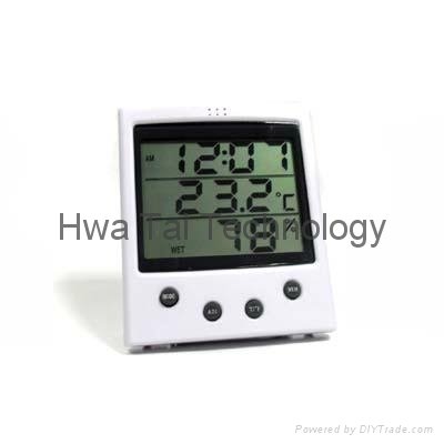 Thermometer & Hygrometer with Alarm Clock