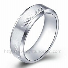 Garved tungsten ring