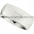 White tungsten ring.Tungsten