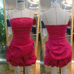 2012 Red Applique Princess Style Evening Dancing Dress