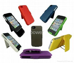 Slide Series Case with Belt Clip Holster With Stand for iPhone 4G 4S