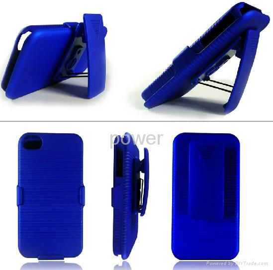 Slide Series Case with Belt Clip Holster With Stand for iPhone 4G 4S 2