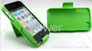 Slide Series Case with Belt Clip Holster With Stand for iPhone 4G 4S 4