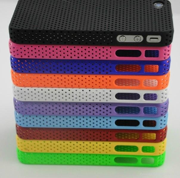 Air Jacket Perforated Net Hard Case For Iphone 4 4G 4S