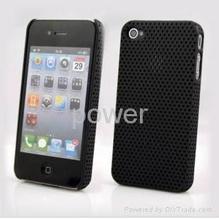 Air Jacket Perforated Net Hard Case For Iphone 4 4G 4S 2
