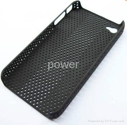Air Jacket Perforated Net Hard Case For Iphone 4 4G 4S 3