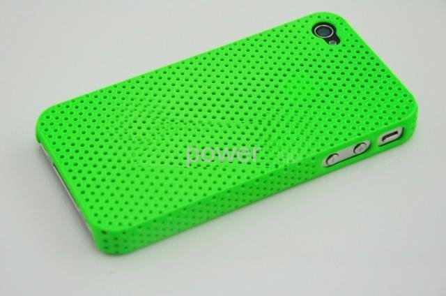 Air Jacket Perforated Net Hard Case For Iphone 4 4G 4S 4