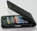 Black Leather Case For Apple iphone 4 4G