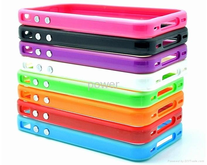 Silicone Case Soft Bumper Frame Protector for Apple iPhone 4 4S 4G - apple (Hong Kong Trading - Mobile Phone Accessories Mobile