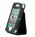 Black Folding Stand Leather Flip Case