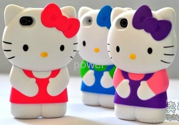 2 in1 Cute 3D Hello Kitty Hard Case for iphone 4 4G 4S more color 3