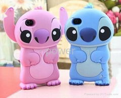 Stitch 3D Movable Ear Flip Hard Back Case for Apple iPhone 4S 4G