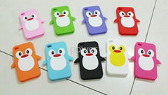 Penguin Silicone Case For iPhone 4 4G 4S