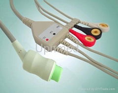 Siemens one-piece 3-lead ECG Cable with