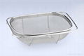 Stainless steel sink colander with extendable handle