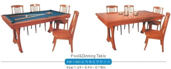 pool and dining table