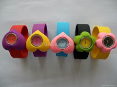 Heart Shape Fashion Silicone Slap Watch 2012