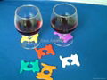 Fashion Colorful Silicone Wine Lable 5