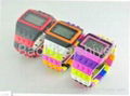 Newest Fashion Rainbow Silicone Digital Watch