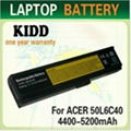 Laptop battery for ACER TravelMate 2400 2403 2404 50L6C40 6cells