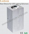 LED Wall Light with Cree XP-E LED 2 x 1W 1