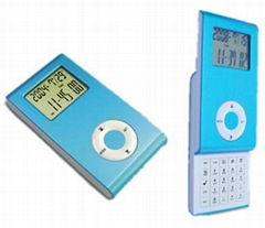 MP3 Slip calendar with calculator, Ipod shape