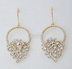 2012 fashion rhinestone earring new design and low price
